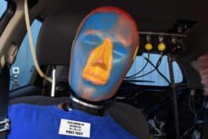 Crash Test Dummy Records Severe Injuries In Aftermarket Parts Test by Vehicle Safety Lawyer Todd Tracy