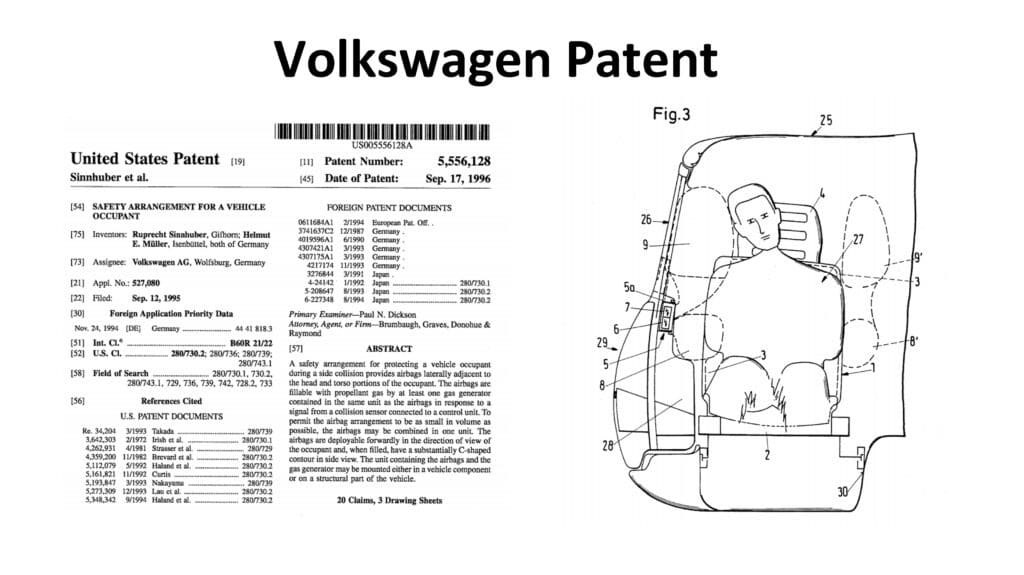 Volkswagen Patent to Prevent Headknocking The Tracy Law Firms